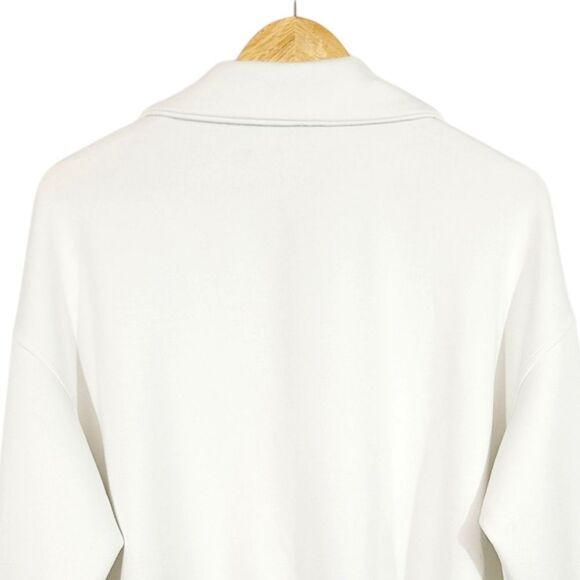 Commense Break Free Scuba Pullover Half Zip Oversize Sweatshirt in White Size XS - Picture 5 of 11
